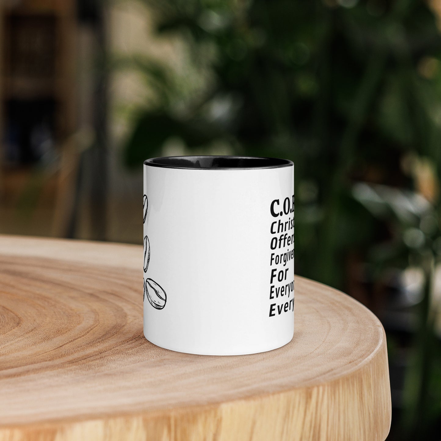 COFFEE - Mug with Black Colored Inside