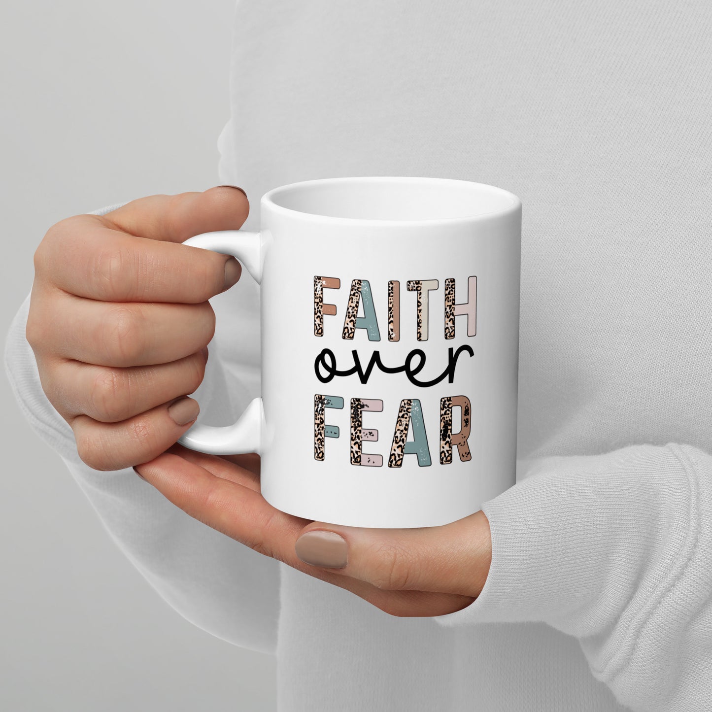 Faith over fear mug