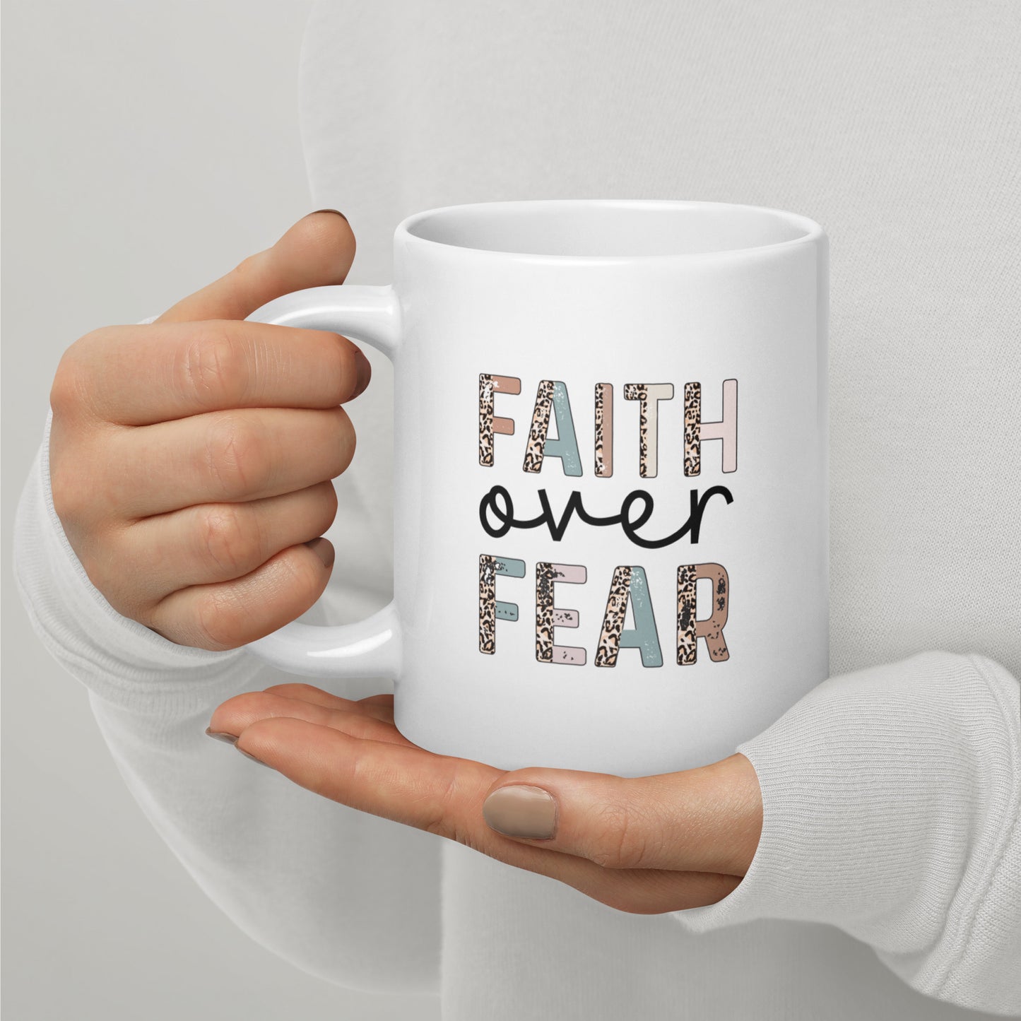 Faith over fear mug